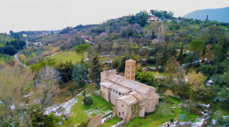 Abbazia di San Giovanni in Argentella, vista aerea del complesso religioso
