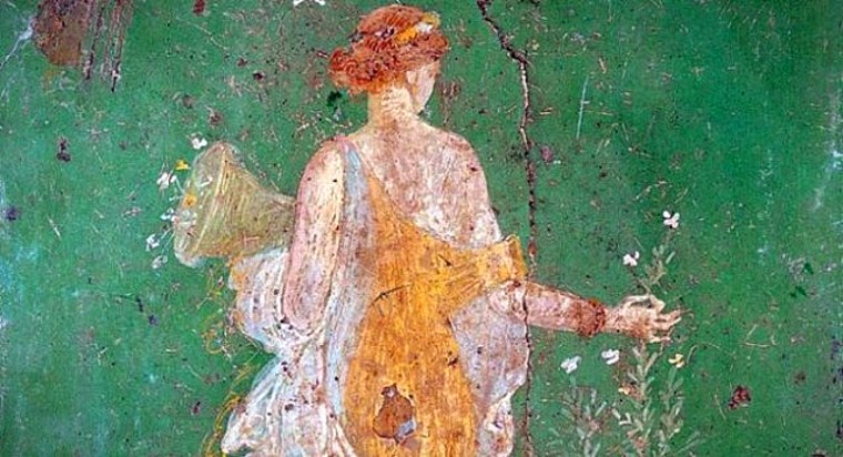Flora, divinità romana, protettrice della fioritura dei campi e dei raccolti, della fecondità della terra. A lei erano dedicati i Floralia, festeggiamenti per la Primavera